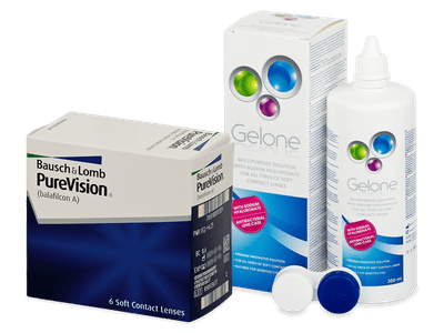 PureVision (6 lente) + Gelone Solucion 360 ml