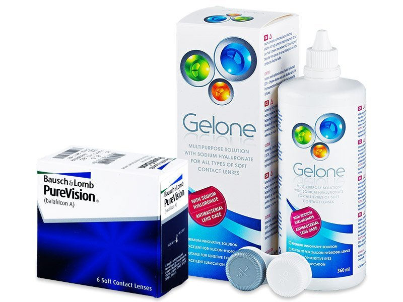 PureVision (6 lente) + Gelone Solucion 360 ml - Package deal