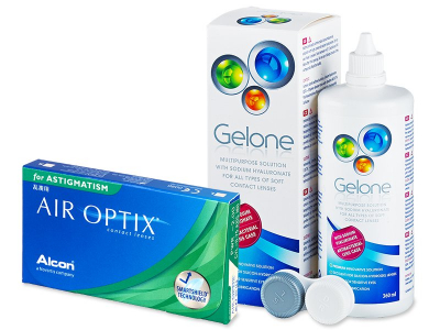 Air Optix for Astigmatism (6 lente) + Gelone Solucion 360 ml - Package deal