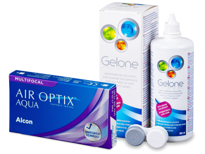 Air Optix Aqua Multifocal (6 lente) + Gelone Solucion 360 ml - Package deal