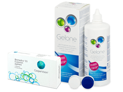 Biomedics 55 Evolution (6 lente) + Gelone Solucion 360 ml