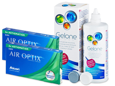 Air Optix for Astigmatism (2x3 lente) + Gelone Solucion 360 ml - Package deal