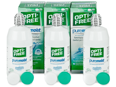 OPTI-FREE PureMoist solucion 3 x 300 ml - Economy 3-pack - solution