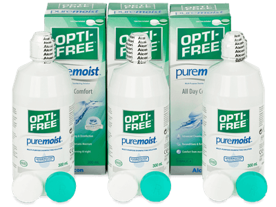 OPTI-FREE PureMoist solucion 3x 300 ml - Economy 3-pack - solution