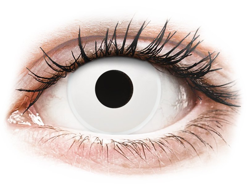 ColourVUE Crazy Lens - WhiteOut - Lente me Ngjyre & Optike (2 lente) - Coloured contact lenses