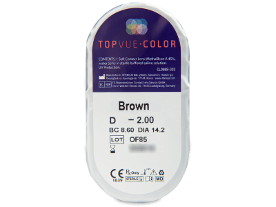 TopVue Color - Brown - Lente me Ngjyre & Optike (2 lente) - Blister pack preview