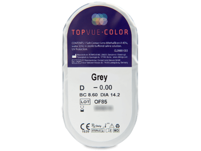 TopVue Color - Grey - Lente me Ngjyre (2 lente) - Blister pack preview