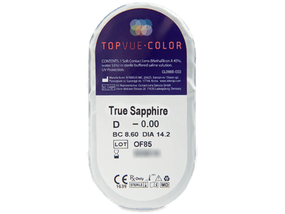 TopVue Color - True Sapphire - Lente me Ngjyre (2 lente) - Blister pack preview