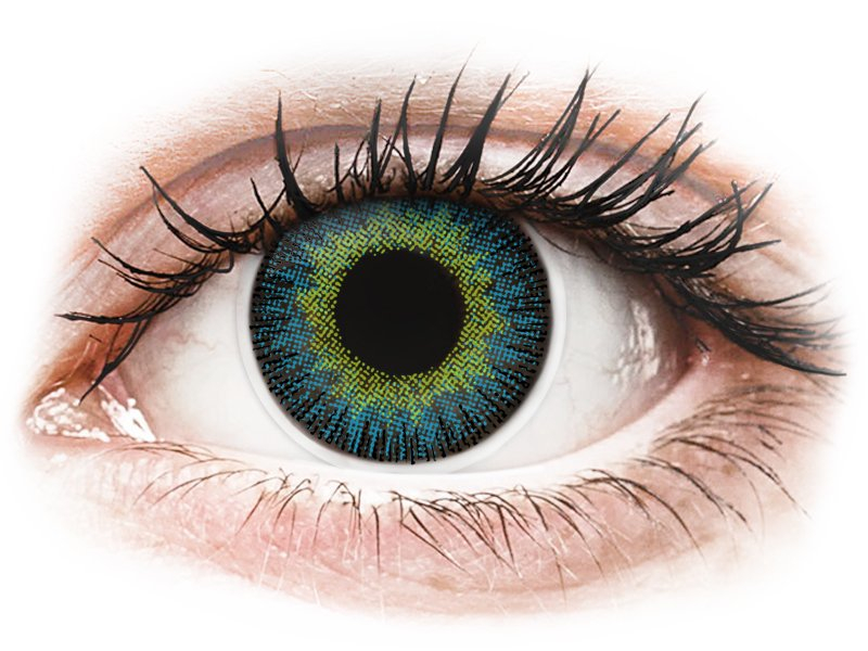 ColourVUE Fusion Yellow Blue - Lente me Ngjyre (2 lente) - Coloured contact lenses