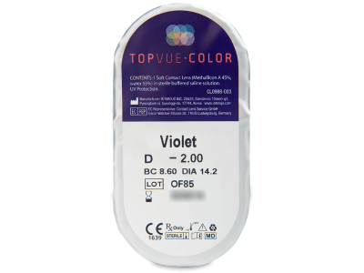 TopVue Color - Violet - Lente me Ngjyre (2 lente) - Blister pack preview