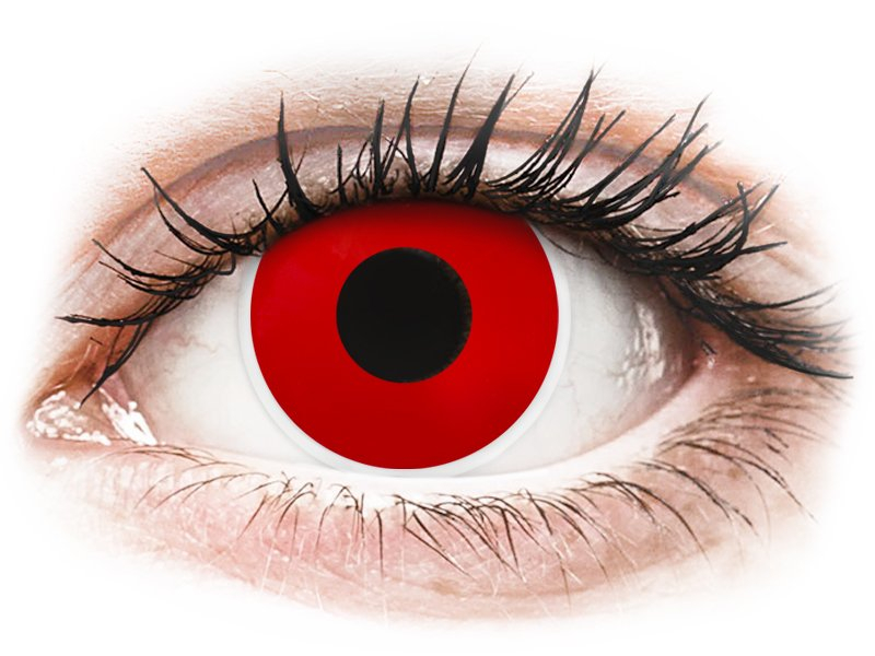 ColourVUE Crazy Lens - Red Devil - Lente kozmetike ditore (2 lente) - Coloured conact lenses