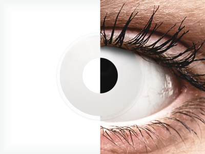 ColourVUE Crazy Lens - Whiteout - Lente kozmetike ditore (2 lente)