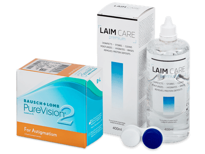 PureVision 2 HD For Astigmatism (6 lente) + Laim-Care Solucion 400ml