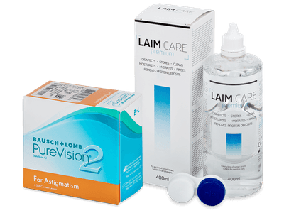 PureVision 2 HD For Astigmatism (6 lente) + Laim-Care Solucion 400ml