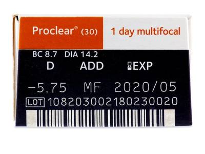 Proclear 1 Day Multifocal (30 lente) - Attributes preview