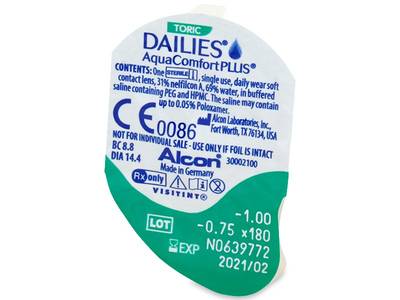 Dailies AquaComfort Plus Toric (30 lente) - Blister pack preview