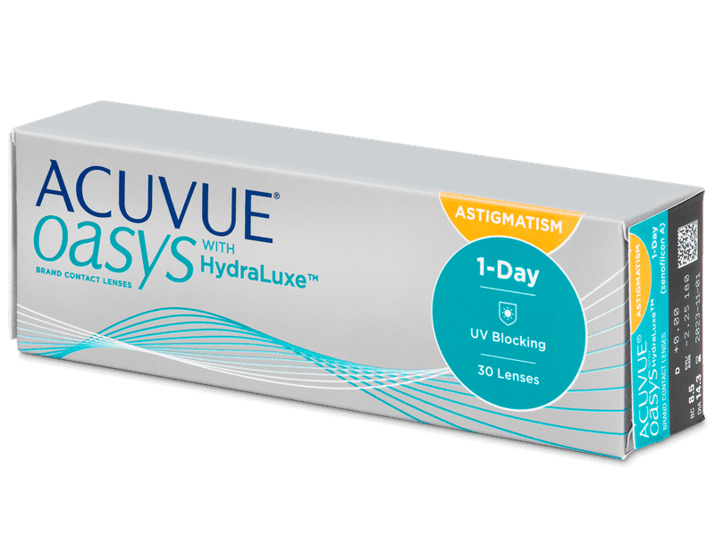 Acuvue Oasys 1-Day with HydraLuxe for Astigmatism (30 lenses) - Toric contact lenses