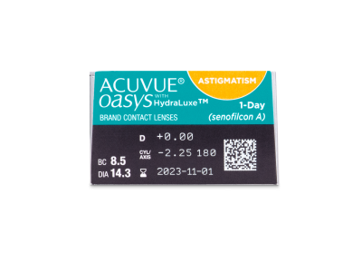 Acuvue Oasys 1-Day with HydraLuxe for Astigmatism (30 lenses) - Attributes preview