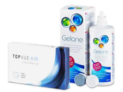 TopVue Air (6 lente) + Gelone Solucion 360 ml