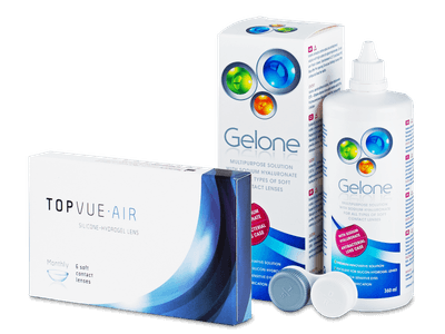 TopVue Air (6 lente) + Gelone Solucion 360 ml