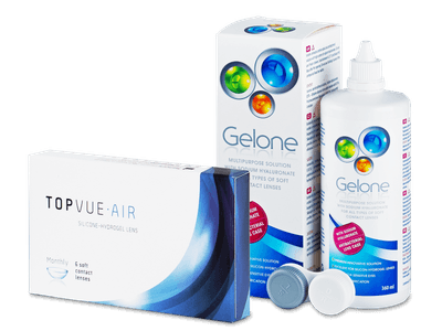 TopVue Air (6 lente) + Gelone Solucion 360 ml