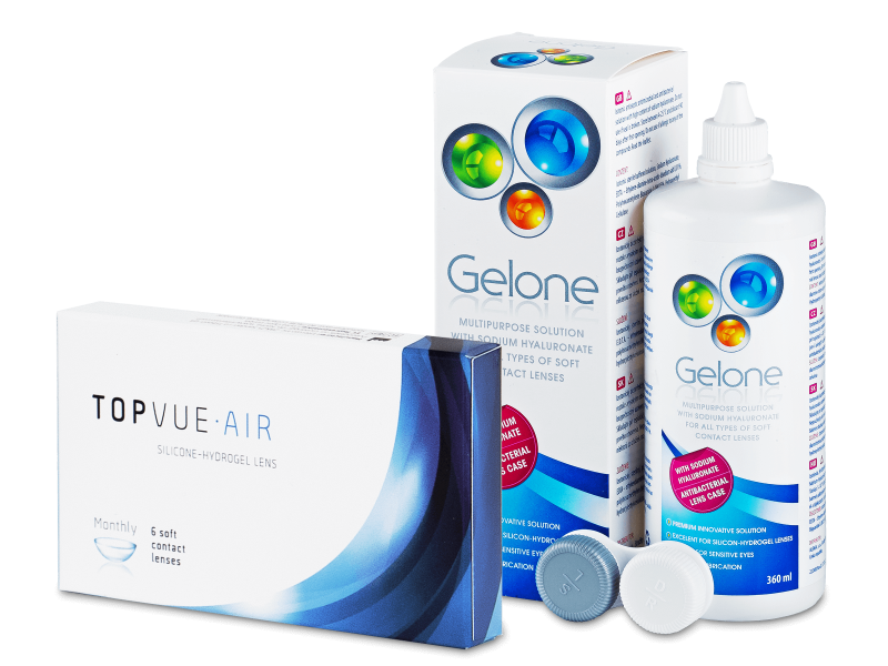 TopVue Air (6 lente) + Gelone Solucion 360 ml - Package deal
