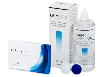 TopVue Air (6 lente) + LAIM-CARE Solucion 400 ml