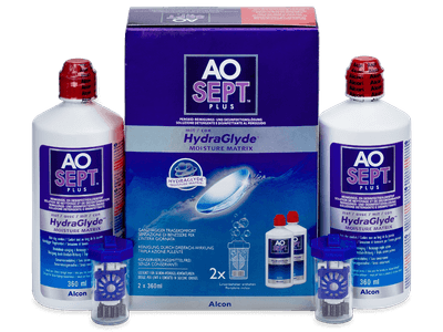 AO SEPT PLUS HydraGlyde Solucion 2 x 360 ml - Economy duo pack - solution