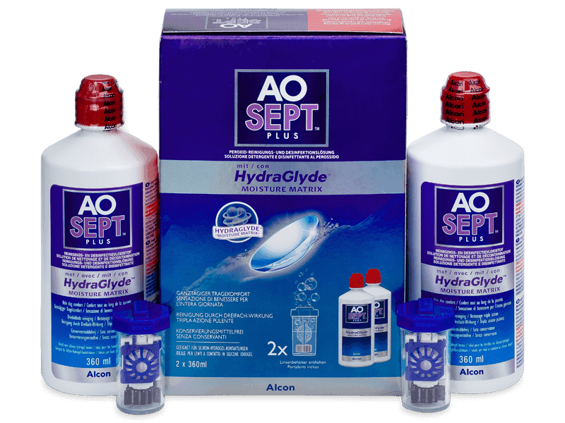 AO SEPT PLUS HydraGlyde Solucion 2 x 360 ml - Economy duo pack - solution
