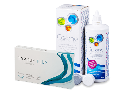 TopVue Plus (6 lente) + Solucion Gelone 360 ml