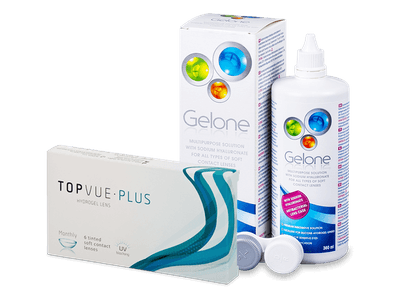 TopVue Plus (6 lente) + Solucion Gelone 360 ml