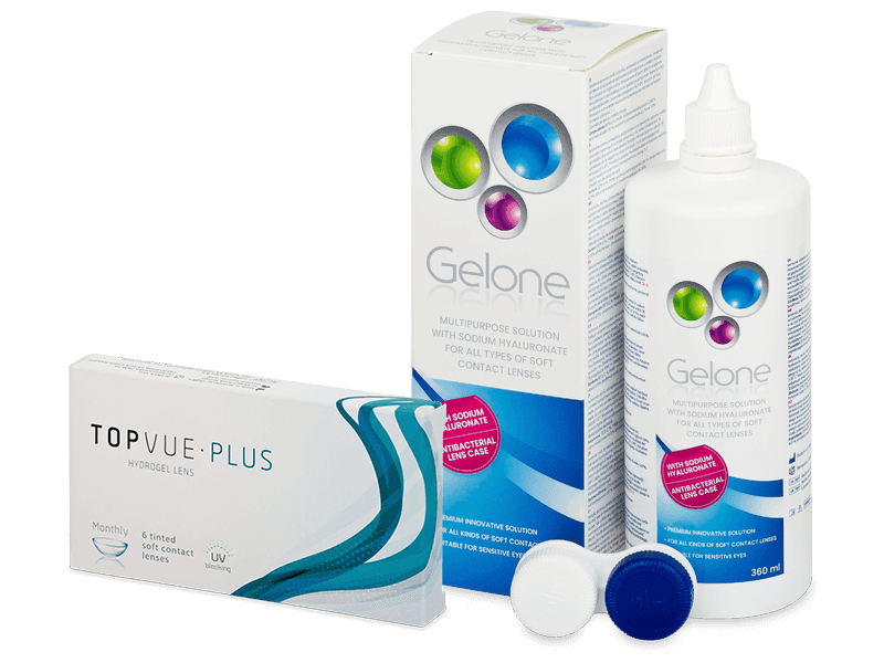 TopVue Plus (6 lente) + Gelone Solucion 360 ml - Package deal