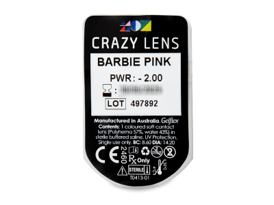 CRAZY LENS - Barbie Pink - Lente optike ditore (2 lente) - Blister pack preview