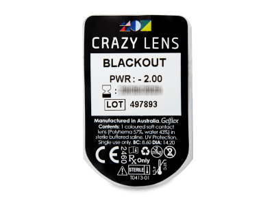 CRAZY LENS - Black Out - Lente optike ditore (2 lente) - Blister pack preview