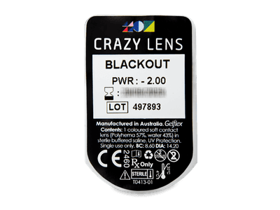 CRAZY LENS - Black Out - Lente optike ditore (2 lente) - Blister pack preview