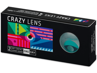 CRAZY LENS - Cat Eye Aqua - Lente kozmetike ditore (2 lente)