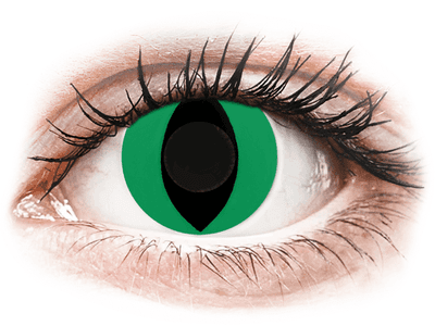 CRAZY LENS - Cat Eye Green - Lente kozmetike ditore (2 lente) - Coloured contact lenses