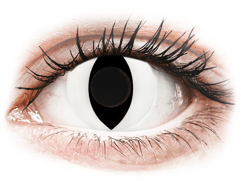 CRAZY LENS - Cat Eye White - Lente kozmetike ditore (2 lente) - Coloured contact lenses