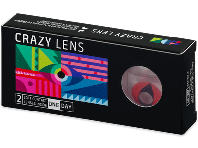 CRAZY LENS - Cat Eye Red - Lente kozmetike ditore (2 lente)