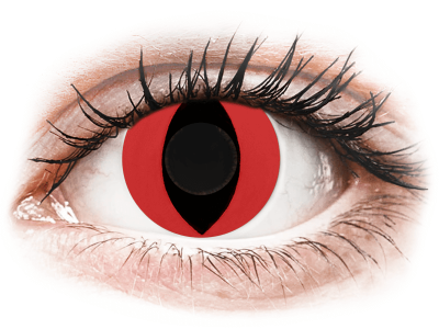 CRAZY LENS - Cat Eye Red - Lente kozmetike ditore (2 lente)