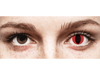CRAZY LENS - Cat Eye Red - Lente kozmetike ditore (2 lente)