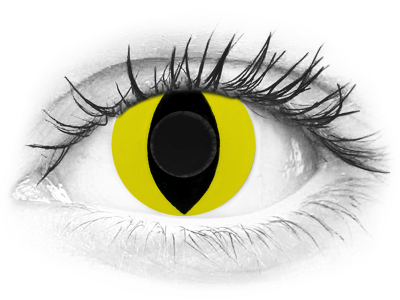 CRAZY LENS - Cat Eye Yellow - Lente kozmetike ditore (2 lente)