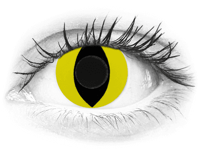 CRAZY LENS - Cat Eye Yellow - Lente kozmetike ditore (2 lente)