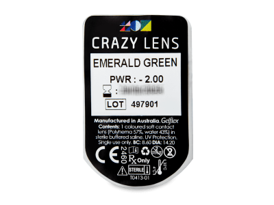 CRAZY LENS - Emerald Green - Lente optike ditore (2 lente) - Blister pack preview