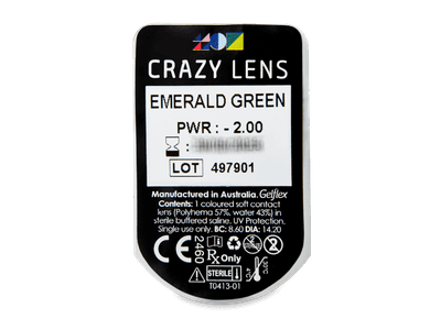 CRAZY LENS - Emerald Green - Lente optike ditore (2 lente) - Blister pack preview