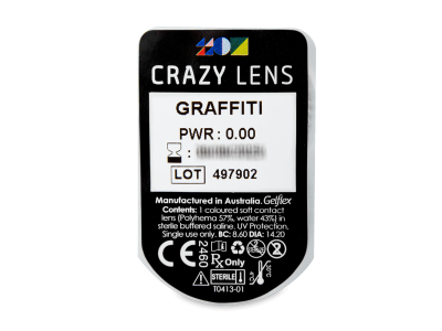 CRAZY LENS - Graffiti - Lente kozmetike ditore (2 lente) - Blister pack preview