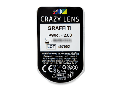 CRAZY LENS - Graffiti - Lente optike ditore (2 lente) - Blister pack preview