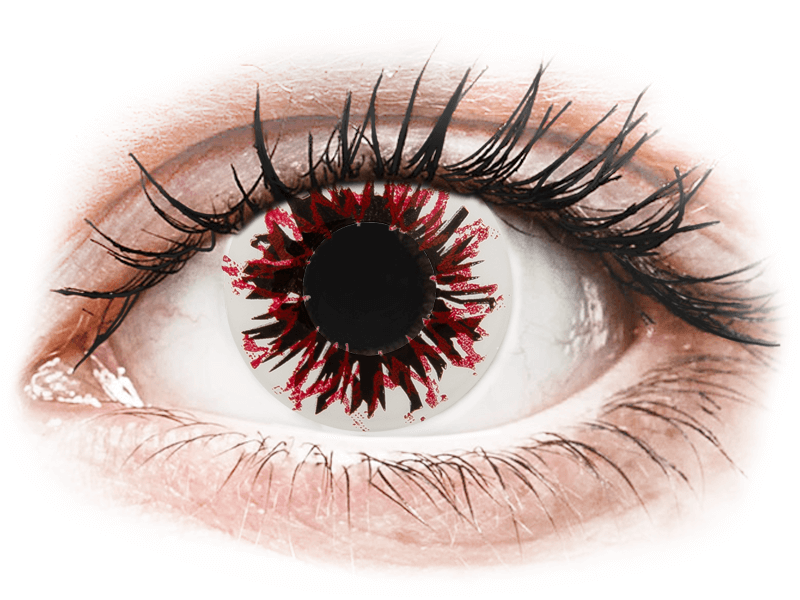CRAZY LENS - Harlequin Black - Lente kozmetike ditore (2 lente) - Coloured contact lenses