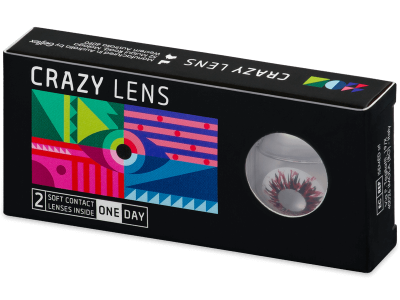 CRAZY LENS - Harlequin Black - Lente optike ditore (2 lente) - Coloured contact lenses