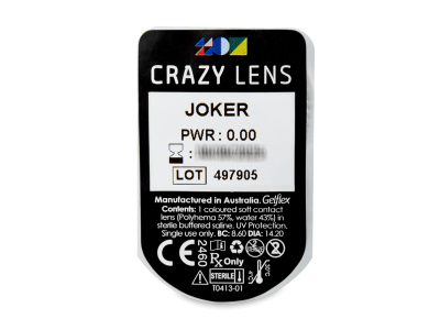 CRAZY LENS - Joker - Lente kozmetike ditore (2 lente) - Blister pack preview